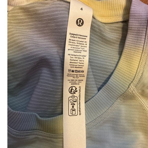 Lululemon Swiftly Tech Short Sleeve 2.0 Tee Shirt Size 4 Psychedelic - Picture 4 of 6